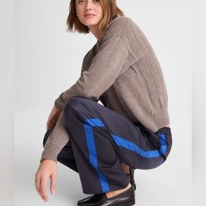 Madewell Tall Easy Pull-on Track Pant in Navy Satin